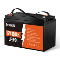 POWLAND Akumulator LiFePO₄ 12V 100Ah | BMS, 6000+ Cykli, Połączenie Szeregowe i Równoległe