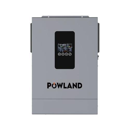 POWLAND Inwerter Hybrydowy 3,6kW 24V | MPPT, Czysta Sinusoida, BMS, LCD Display