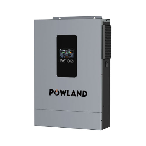 POWLAND Inwerter Hybrydowy 3,6kW 24V | MPPT, Czysta Sinusoida, BMS, LCD Display