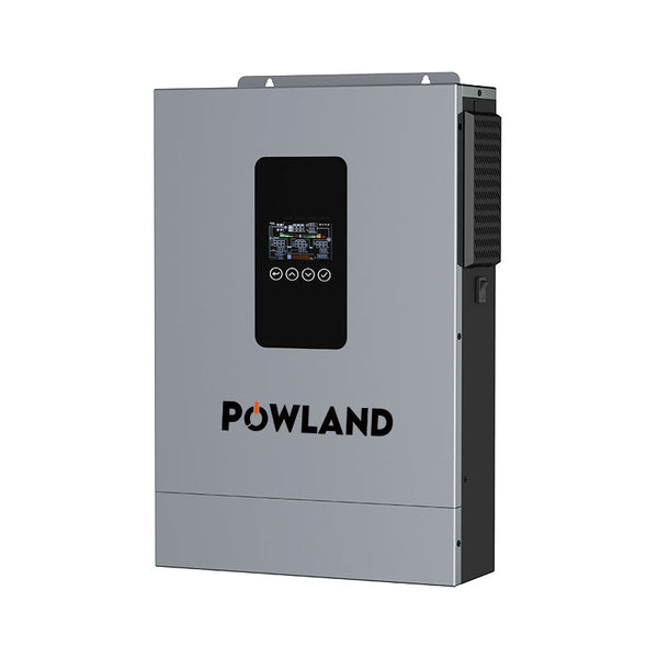 POWLAND Inwerter Hybrydowy 3,6kW 24V | MPPT, Czysta Sinusoida, BMS, LCD Display