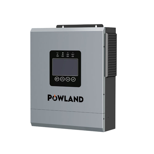 POWLAND Inwerter Hybrydowy 6,5kW 48V | MPPT, Czysta Sinusoida, BMS, LCD Display