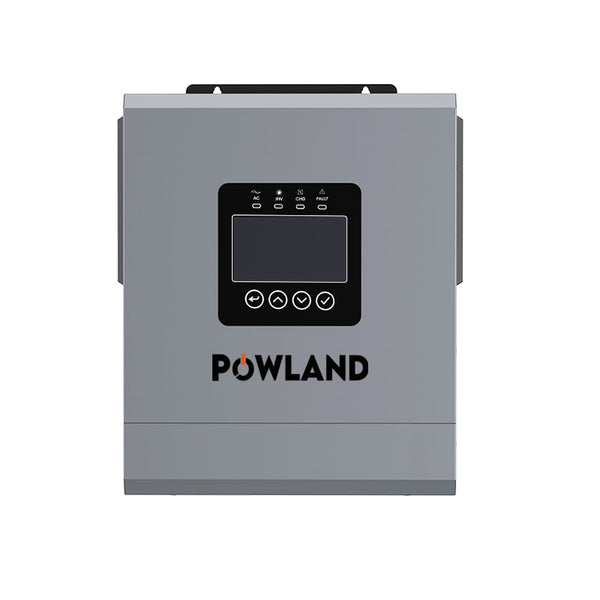 POWLAND Inwerter Hybrydowy 6,5kW 48V | MPPT, Czysta Sinusoida, BMS, LCD Display